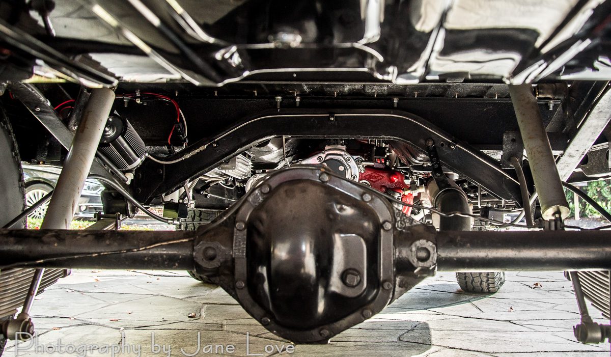 Paxton supercharged Willys Utility Wagon showing its Dana Model 44 limited slip differential.